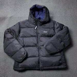 New ONLY NY Packable Snorkel Puffer Down Jacket Nylon Black Mens L Large